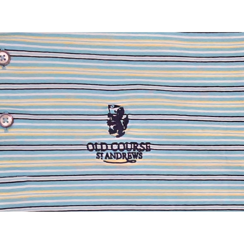 Bobby Jones Old Course St Andrews Striped Golf Polo Shirt Mens Size Large - Picture 2 of 5